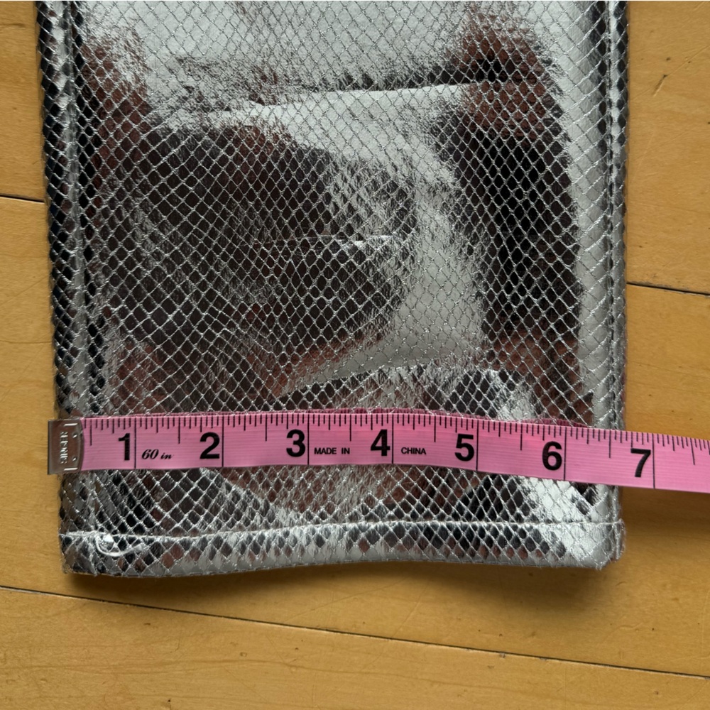 NWT 4th + Reckless Philo Trouser, silver, snake skin, Sz XS, club party rave era - Picture 14 of 15